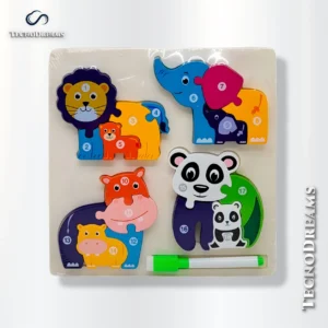 Quebra-Cabeça Infantil de Madeira – Animais da Selva