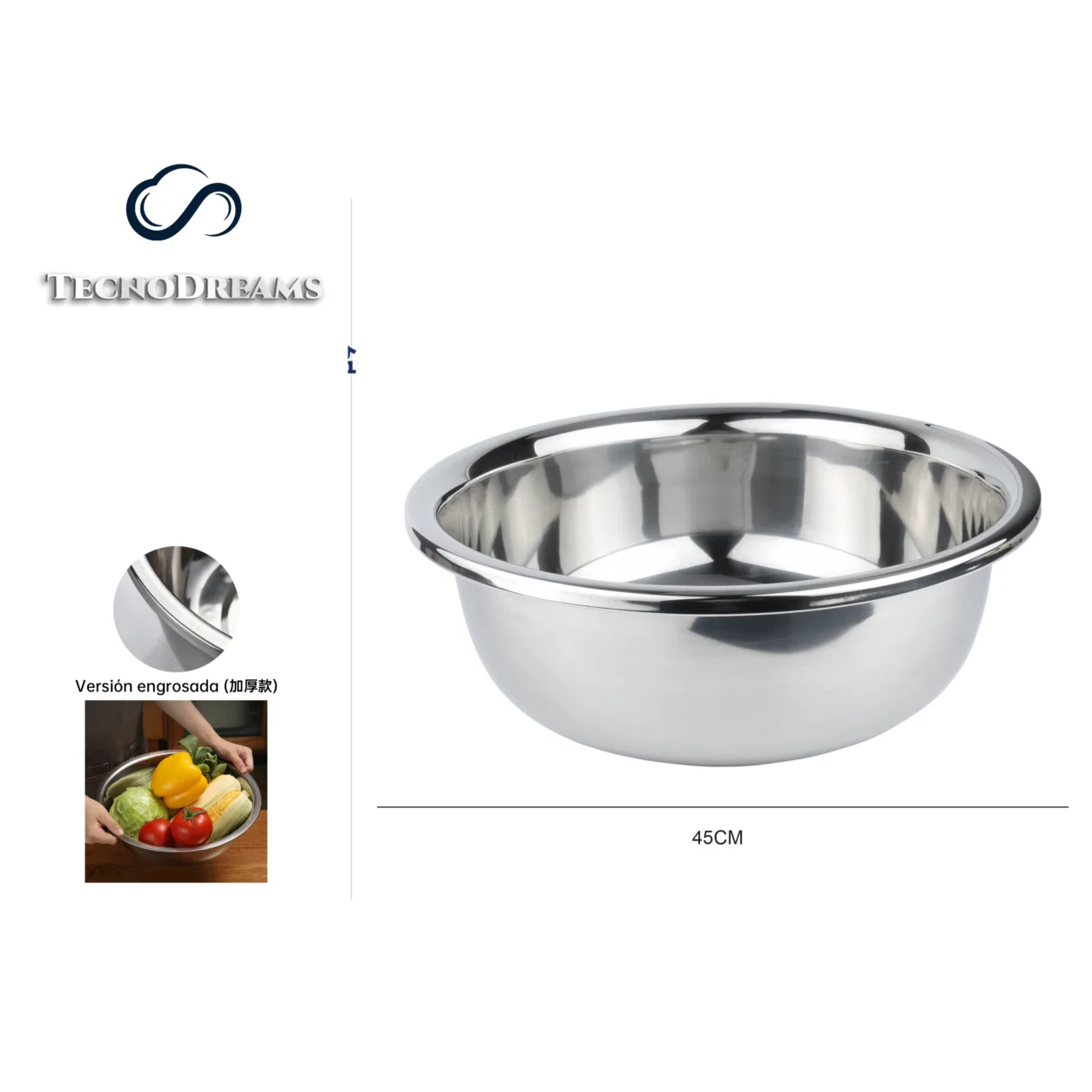 Bowl TD Inox 45CM (422825)