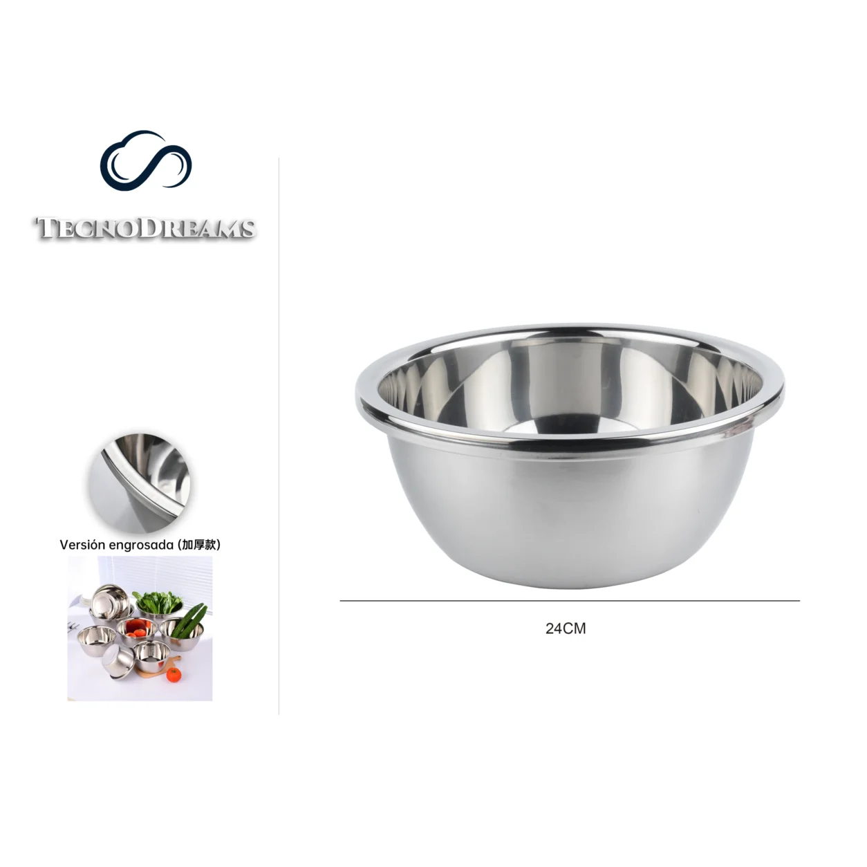 Bowl TD Inox 24CM (422828)