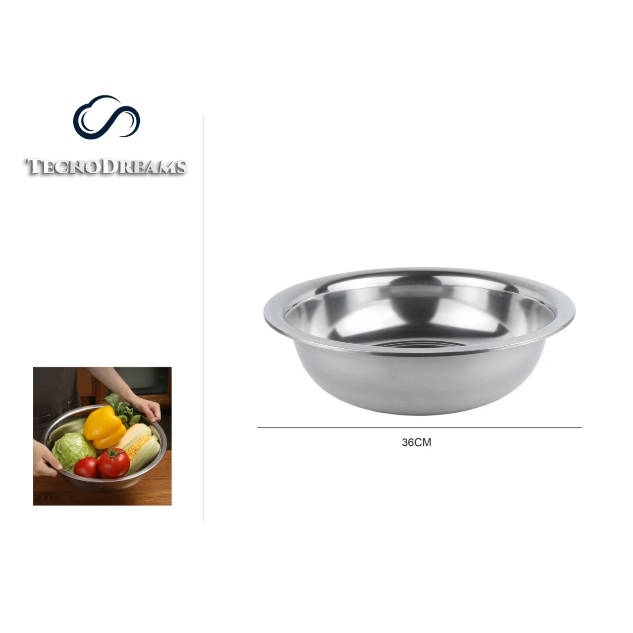 Bowl TD Inox 35,1×9,9CM (422836)