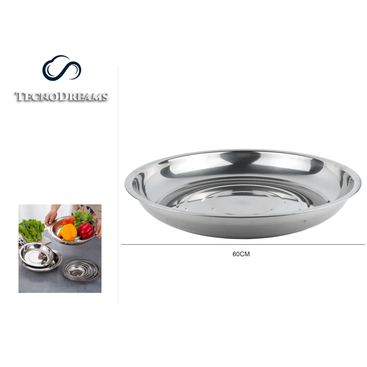 Bandeja TD Redonda Inox 60CM (422821)