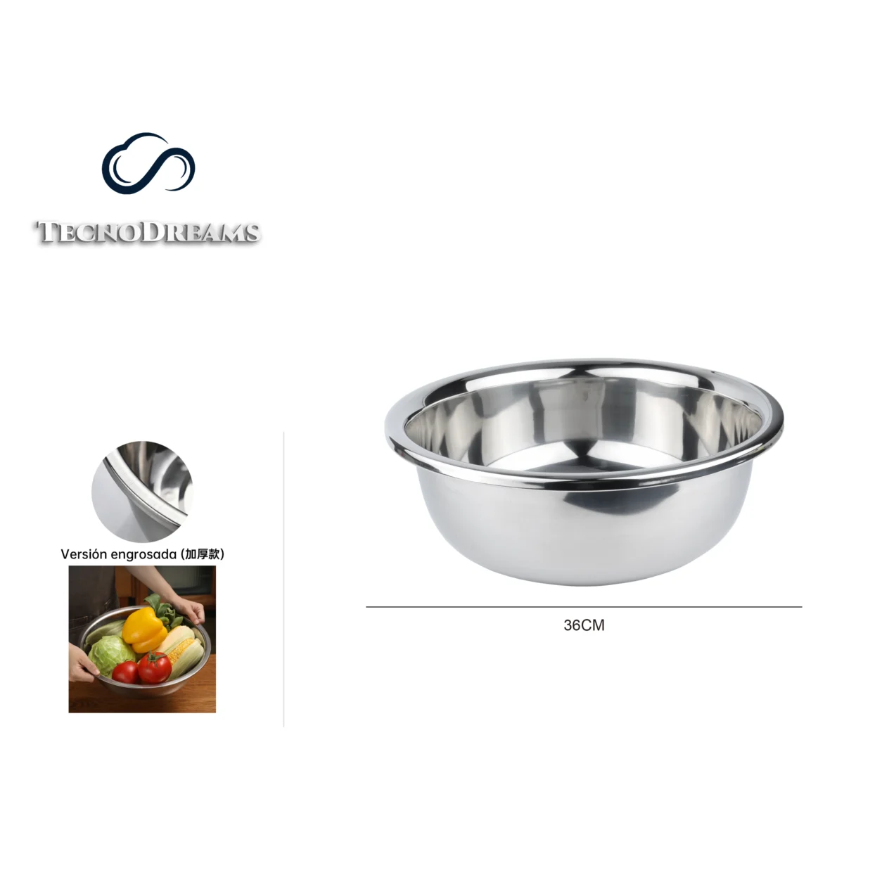 Bowl TD Inox 36CM (422823)